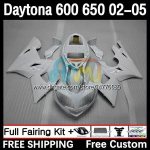 Daytona650 Daytona600 2002-2005 차체 7dh.39 Daytona 650 600 CC 600CC 650CC 02 03 03 05 Daytona 600 2002 2003 2004 2005 ABS 페어링 키트 화이트