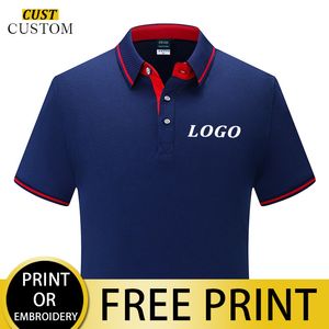 Custom Printed On Cust T shirts Embroidered Polo Shirts For Male And Female Employees Of The Company Design Tops 220712