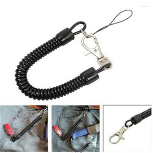 Keychains Portable Max Stretch Lanyards Plastic Retractable Tether Spring Elastic Rope Coiled Anti-Lost Keychain Fishing Accessories Miri22