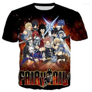 T-shirts voor heren Fairy Tail 3D Print T Shirt Summer Men Dames Harajuku Oversized modestijl Unisex Streetwear Anime Spanje Mont22
