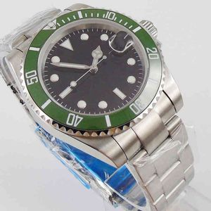 Uxury Saat Tarihi GMT OLEX 40mm Kara Steril Dial Safir Cam Bilezik Yeşil Seramik Çerçeve NH35A Miyota 8215 Otomatik Hareket Erkekler İzleme 860C