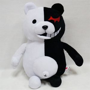 Dangan Ronpa Super Danganronpa 2 Monokuma Black White Bear peluche morbido peluche bambole regalo di compleanno per i bambini LJ201126