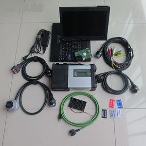 MB Diagnostic Tool Star C5 SD Connect Diagnosis HDD med X200T Laptop stöder WiFi för 12V och 24V