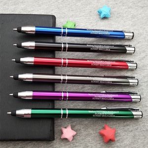 Top stylus pen 10colors for your choose custom free with any name and text company party event favors 100pcslot 220621