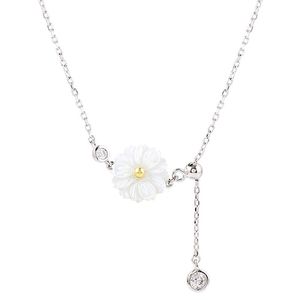 Pendant Necklaces Shell Small Daisy Long Tassel Necklace Clavicle Chain Adjustable Pendants For Women JewelryPendant