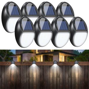 Solar Deck Light Outdoor 10LED Solar Waterproof Lamp Wall Backyard Lights for Porch Patio Pool Stairs Yard Garden Pathway Decor