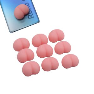 Bolinho de massa super fofo brinquedo pêssego tridimensional pêssego música tpr borracha macia bunda pêssegos