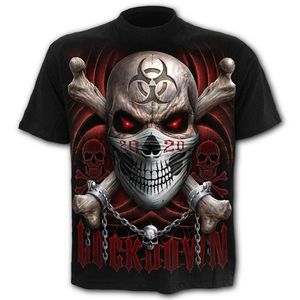 Skull Theme 3D Mens Tshirts High Street Print Horror Series T camisetas de verão Tops Meninos Caminhada de tamanho grande 220607