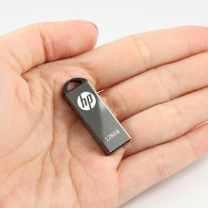 DHL delivery 8GB/16GB/32GB/64GB/128GB/256GB HP v220w Metal Keychain USB flash drive/Actual capacity pendrive/High quality USB 2.0 memory stick