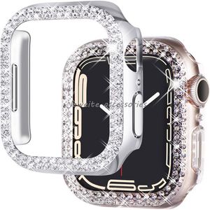 For Apple Watch Cases mm mm mm mm mm mm Hard PC Bling Rhinestone Case Cover Protective Frame Bumper for iWatch Series SE