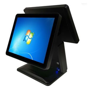 Printers Dual 15" LCD Monitor System One Touch Screen Cash Register For Restaurant & El Terminal Roge22