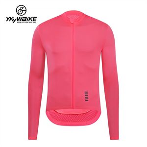 Ykywbike Autumn Pro Team Black Long Sleeve Jersey Race Cycling Jersey Bicycle Clothes Italy Mesh Fabric Sleeve 220614
