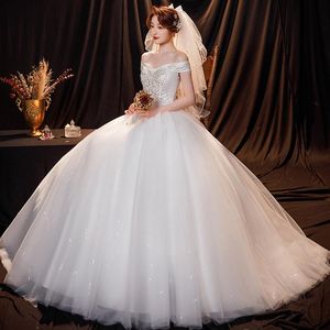 Inne suknie ślubne z koronkowej koronkowej podłogowej suknia balowa księżniczka sukienki haftowe