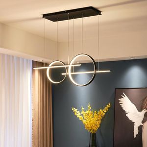 مصابيح قلادة حديثة LED Iron Lights Deco Chambre Luminaria Pendente مصباح الإضاءة التجارية تجهيزات المطبخ