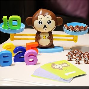 Eonal Math Toy Smart Monkey Balance Scale Kids Digital Number Board Game Learning s Teaching Material 220418