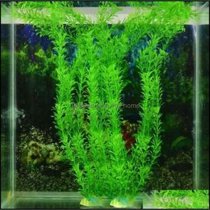 30Cm Simation Aquatic Plant Water Vanilla Grass Aquariums Fish Tank Decorations Landsca Artificial Pet Supplies Plastic Drop Delivery 2021