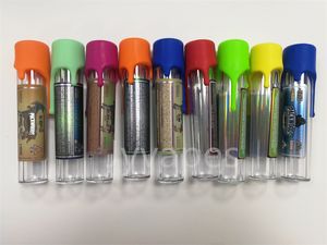 Packwoods Botella vacía Tubos de vidrio preroleados con coloridas Capas de silicona pegatinas Kits de embalaje de caja de regalo magnética en venta