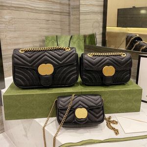 3 Size 8 colors Fashion shoulder bags MARMONT women luxurys designer bag real leather Handbags chain Cosmetic messenger Shopping Totes hobo wallet purse BOX G446744