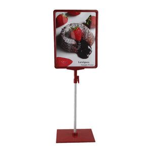 A4 frame with POP price ticket tag sign advertising clip Rack poster holder display showing stand on shelf desktop console mode