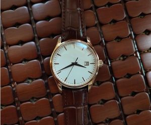 2 Style Fashion Wristwatch Men Woman Watch Rose Gold 39mm Automatisk r￶relse 5227R001 Calatrava Svart l￤derrem