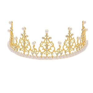 Party Decoration Queen Tiara Mini Crown Headgear Birthday Cake Topper Decoration Crystal Children Hair for Wedding Baby Shower