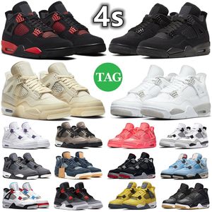 Wholesale suede silk for sale - Group buy 4 s Men Women BasketBall Shoes Sneaker Black Cat Red Thunder White Oreo UNC Blue Sail Metallic Lightning Wild Things Bred Grey Mens Infrared Trainers Sports Sneakers