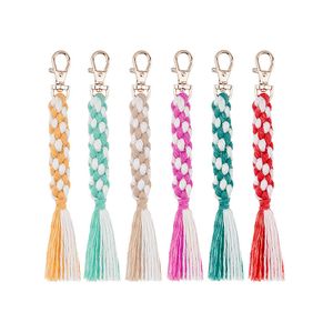 Woven Keychain Pendant Creative Corn String Tassel Keychains Luggage Decoration Key Chain DIY Gift Keyring