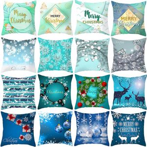 Party Decoration Christmas Pillowcase Snowflake Polyester Cushion Cover Gift For Living Room Sofa Throw Pillow CaseParty