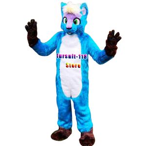 Fursuit Husked Husked cão Fox Wolf Mascot Traje Furset Adulto Personagem De Banda Desenhada Dia das Bruxas Party Party Set # 126