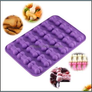 18 Units 3D Sugar Fondant Cake Dog Bone Form Cutter Cookie Chocolate Sile Molds Decorating Tools Kitchen Pastry Baking Drop Delivery 2021 Mo