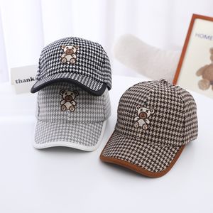 2022 New Autumn Baby Boy Baseball Cap Cartoon Bear Kids Caps Newborn Girls Cotton Beret Sun Hat Children Accessories