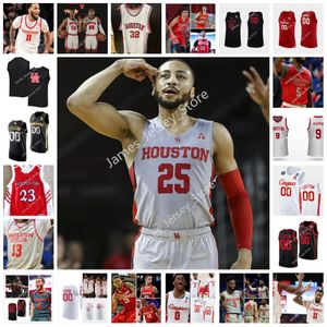 NCAA Custom UH Houston Cougars College-Basketballtrikot 24 Quentin Grimes 3 DeJon Jarreau 5 Cameron Tyson 11 Nate Hinton 23 Cedrick Alley Jr. JWan Roberts Caleb Broodo