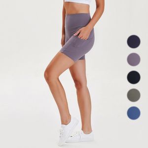 Align lu-07 Yoga Shorts för kvinnor Byxor Fitness Löpning Fake Training Casual Dam