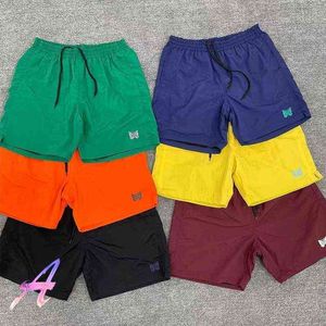 Men's Shorts Butterfly Embroidered Needles Shorts Men Women Sports Casual Shorts Loose Needles Five-point Pants T220825