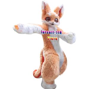 Fursuit طويل الشعر أجش الكلب فوكس الذئب التميمة زي الفراء الكبار الكرتون شخصية دمية هالوين حزب الكرتون مجموعة # 222