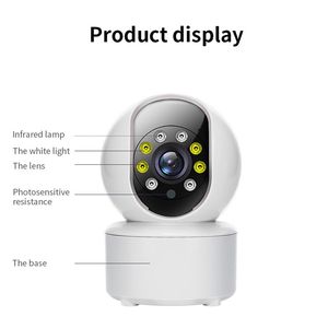 TUYA 2MP Säkerhetskamera WiFi 2.4G Night Vision 360-graders panoramiska inomhushem IR Wireless Surveillance Cam Outdoor Two-Way Audio Baby Monitor CCTV Support 128G TF