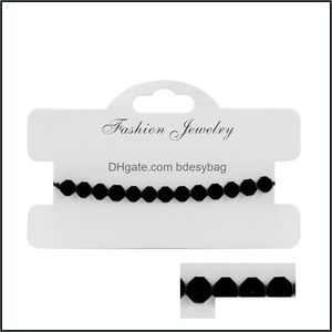 Bracelets de charme j￳ias moda simples pulseira geom￩trica Cora￧￣o Flato Flato Black Gall Stone Tito Ajusta Dhodc