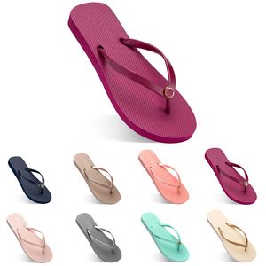 نساء النعال أزياء Flip Flip Flops Beach Hotel Indoor Clipper Triple Black Pink White Lemon Green Grey Navy Womens Shoes