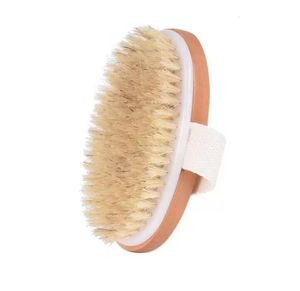 Wooden Bath Brush Dry Skin Body Soft Natural SPA Shower Bristle Body Oval Brushs Without Handle