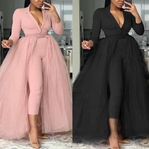 Work Dresses Two Piece Suits Outfits Lace Cover Skirts And Lapel Jumpsuits Set For Women Long Sleeve Autumn Winter Skirt Sets WomanWork