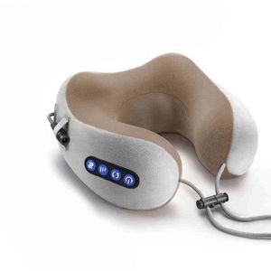 Electric Neck Massager U Shaped Pillow Multifunctional Portable Shoulder Cervical Massager Travel Home Car Relax Massage Pillow 220507