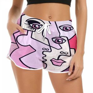 Cloocl Mulheres Shorts Bela Polinésia Arte Abstrata 3D Padrão Impresso Casual Fitness Sweatpant para Feminino Praia 220616