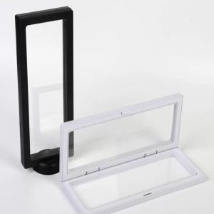 230x90x20mm Clear PET Membrane box Holder Floating Display Case Earring Gems Ring Jewelry Suspension Packaging Box DH5514