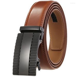 Belts Men's Formal Wear Fashion Belt Suede Leather With Metal Automatic Buckle To Make Excellent Top BeltBelts Fred22