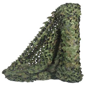 Camouflage Net 1.5m*2 3 4 5 6 7 8 9 10M Camo Netting Bulk Roll Mesh Cover Blind för jaktdekoration Sun Shade Party Camping H220419