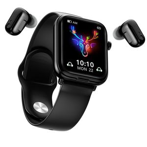 X8 Bluetooth Bracciale Auricolare Smart Watch TWS Wireless Bluetooth Orologi Bluetooth Orologi 2 in 1 Smartwatch Sport di frequenza cardiaca con scatola di vendita al dettaglio