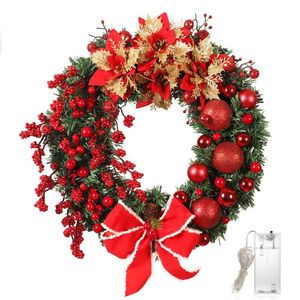 装飾的な花の花輪ハウスデコレーションクリスマスアクセサリーホリデーシーンモデルの花輪の理想的な美しいプレゼント