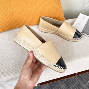 Buty wyjściowe Espadryle Buty designerskie Luksusowe tenisówki Damskie Buty na co dzień Płócienne Mokasyny z prawdziwej skóry Klasyczny design Buty Pantofle Klapki marki obuwia 02 T2302031