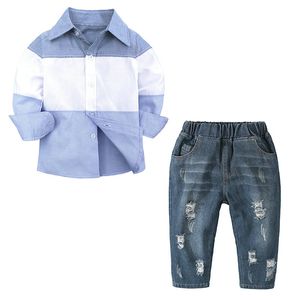 Zestaw odzieży dla chłopców dla dzieci jesienne dla dzieci Koszulka+spodnie 2pcs garnitur dla dzieci odzież 1-6 lat