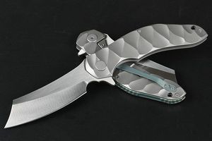 Freewolf Big Razor Tipi Cep Katlanır Bıçak D2 Blade TC4 Titanyum Alaşım Taktik Kurtarma Avı Balıkçılık EDC Survival Tool Bıçaklar MA05368